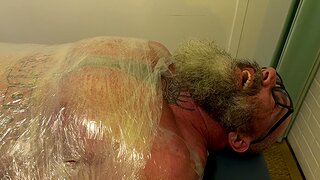 BDSM foot fetish video all over an older dude coarse tortured - HD
