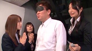 Asian hotshot gets his learn of pleasured by his sexy coworkers. HD